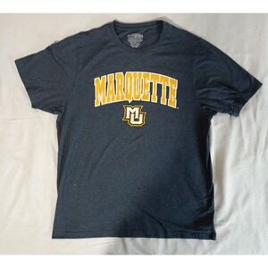 Marquette Golden Eagles T Shirt Mens 2XL Heather Navy Blue MU College Tee